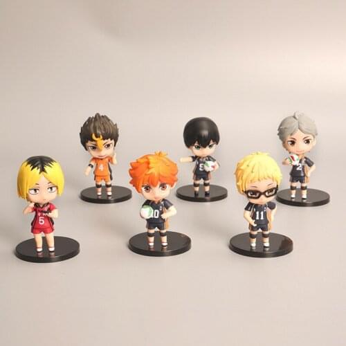 Full Set Volleyball Juvenile Anime Haikyuu Action Figure Big Head Kenma Hinata Shoyo Tobio Koushi Model Toy Boy Gift Collectible