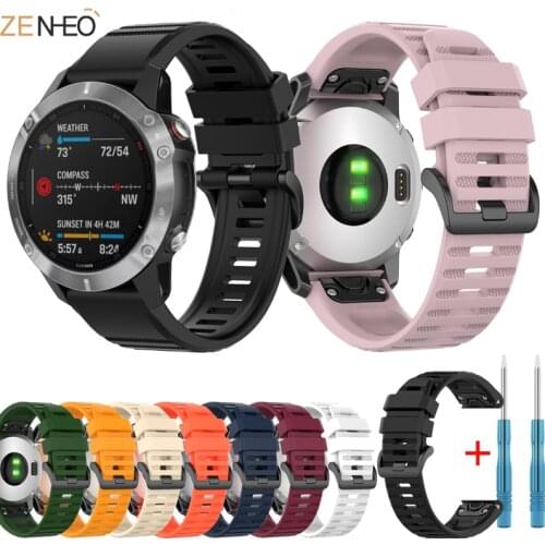 For Garmin fenix 6 /6 Pro Smart Watch Silicone Band For Garmin Fenix 5/5 Plus Forerunner 935 945 Quatix 5 Quick Release Strap