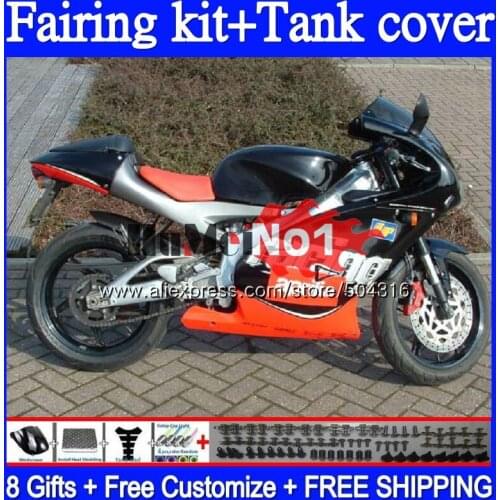 RS125R For Aprilia RS 125 R RR RS4 Orange Black 31MC.54 RS-125 1999 2000 2001 2002 2003 2005 RS125 99 00 01 02 03 04 05 Fairing