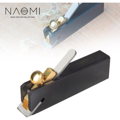 NAOMI DIY Plane Bottom Edged Handle Tools Woodworking Handle Wood Planer European-Style Ebony Mini Plane (Bull-nose) 3