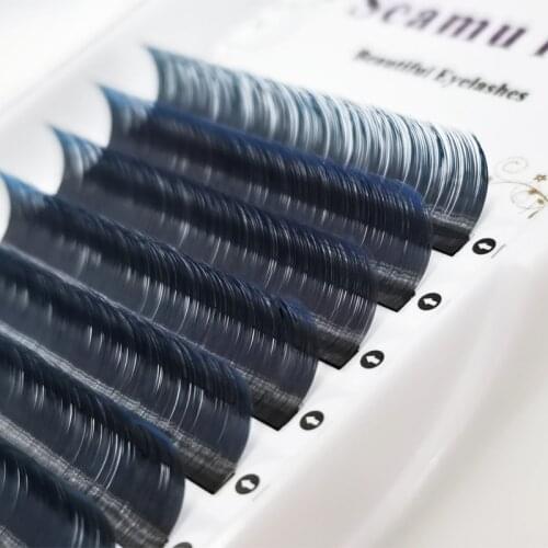 Seamulan Ombre Gradient Red Green Blue Purple Color Eyelash Extension Individual Faux Mink False Eye Lashes Makeup