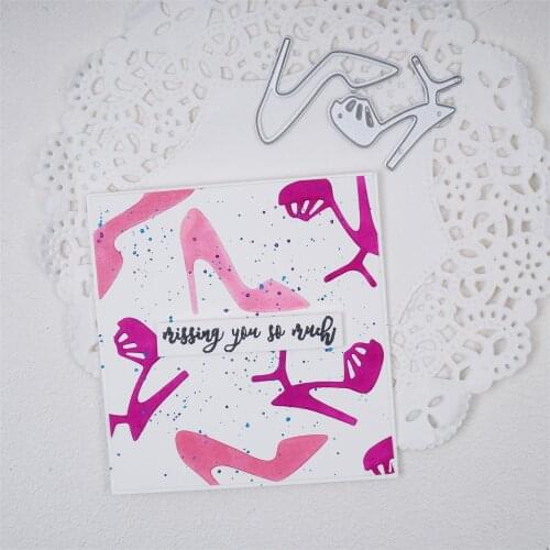 Man Women Shoes High Heel Canvas Sports Shoes Boots Metal Cutting Dies For Diy Album Card Handmade Embossing Template New 2021