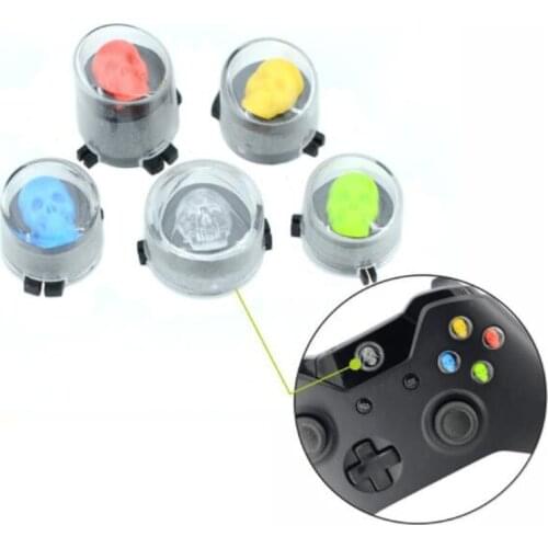 Custome DIY Replacement Parts Skull Style XBI ABXY LED Light Buttons for Xbox one Xboxone (5pcs+5) Fashionable Cool Newest
