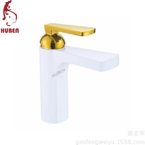 Tiger Ben Full copper basin faucet hot fashion white paint hole wash basin bathroom basin taps