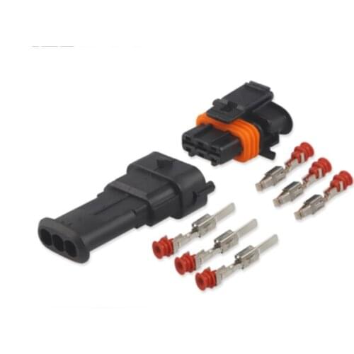 500 sets 3 Pin 1928404074 Seald Automotive Connector Car Fuel Pressure Plug For Wire Connector DJ7036B-3.5-11/21
