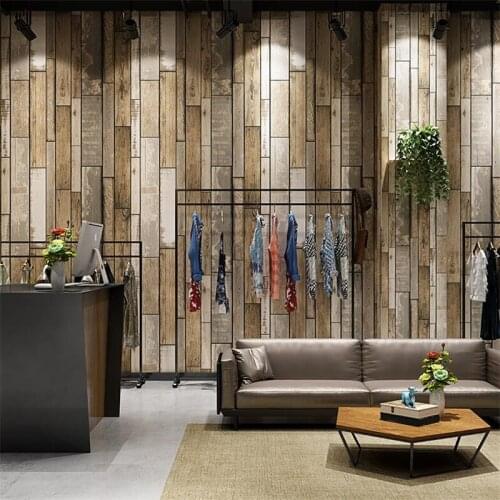 BEIBEHANG Fashion 3d wallpaper roll wood grain wind studio restaurant gym wallpaper store hair salon living room 3d wallpaper