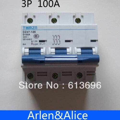 3P 100A 240V/415V 50HZ/60HZ Circuit breaker MCB