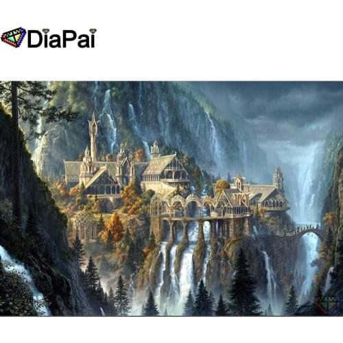 DIAPAI 5D DIY Diamond Painting 100% Full Square/Round Drill "Waterfall scenery" Diamond Embroidery Cross Stitch 3D Decor A22199