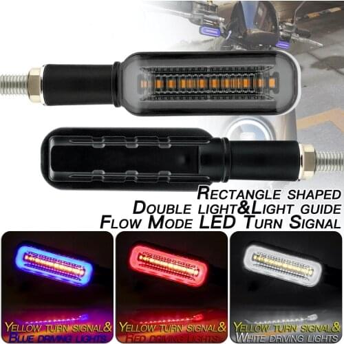Cafe Racer LED Turn Signals Motorcycle Turn Signals Light DRL Flowing Motorcycle Flasher Blinker Stop Tail Lamp Brake Light