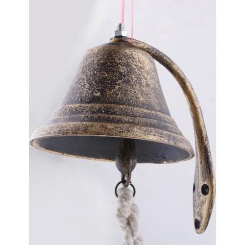 Iron Doorbell Garden Cast Iron Front Door Bell Rustic Welcome Door Decorative Wall Vintage Design Entrance Porch Outdoor Sign