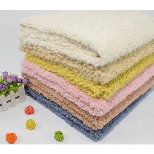 Pokhara cashmere candy colour plush fabric toy garment flannel super soft cashmere plush cloth fabric 1Meter