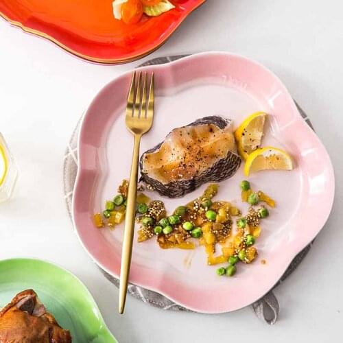 Sun Flowers Ceramic Dinner Plate Breakfast Bread Snack Dish Dessert Tray Western Steak Grill Pan Kitchen Tableware Supplies