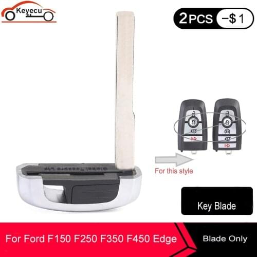 KEYECU for Ford F150 F250 F350 F450 Edge Fusion Explorer Mustang 2017 2018 Emergency Key Blade Insert