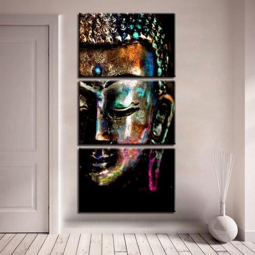 3 Pieces 5d Diy Diamond Painting Buddha Statue Cross Stitch Kits Hallway Wall Art Diamond Embroidery Full China StyleZP-4030