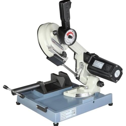 45 degree cutting angle horizontal small cutting sawing machine household desktop woodworking portable metal band saw