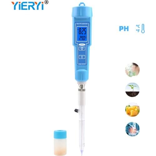 Multifunction ATC Digital PH Tester 0.0-14.00 Measure Soil Cheese Meat Lab Hydroponics for Drinking Water Quality Purity Monitor