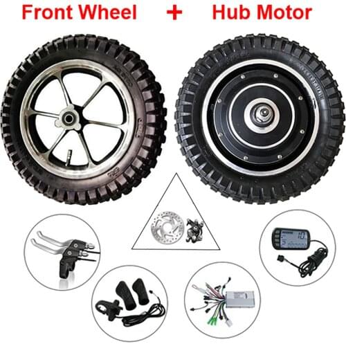 Ebike hub motor wheel 12inch electric bike conversion kit 24V 36V 48v 250w/350w With LCD brake lever High Torque Narrow Tire
