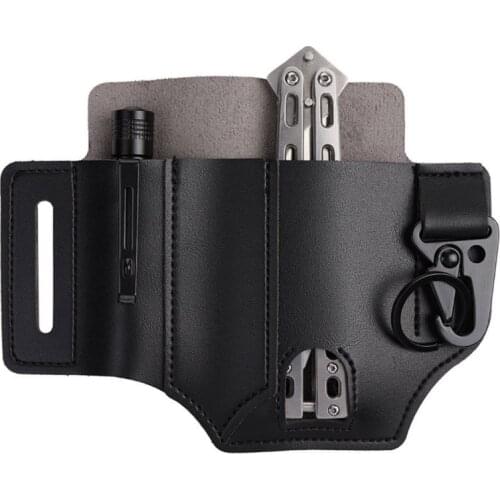 Multitool Leather Sheath For Leatherman EDC Pocket Organizer With Key Holder Belt Flashlight Camping Outdoor Tools