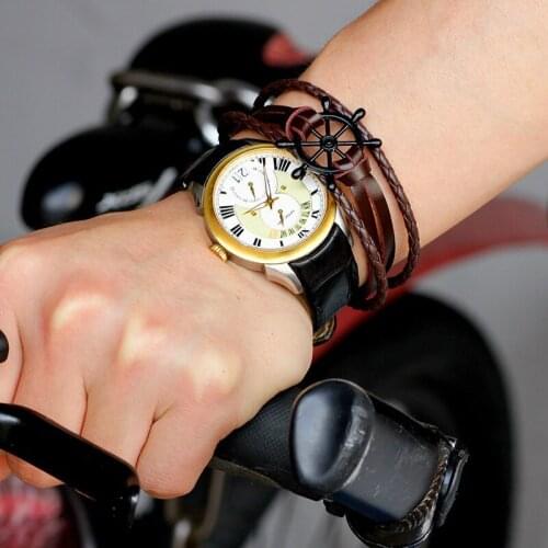 CIBOCIBO Rudder Bracelet Men 2021 Luxury Brand Design Men Bracelet Simple Vintage Armband Fashion Gifts For Men Retro Wristband