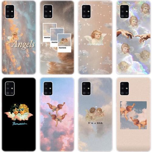 Angel Baby Cupid Soft Case for Samsung Galaxy A12 A02 A03S A21S A22 A32 A52 A72 A82 Quantum 2 S21 Plus FE Ultra M02S M12 Cover