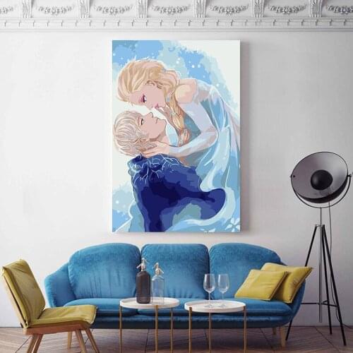 Paint by number art painting by numbers anime ice romance Aisha living room corridor decorative painting