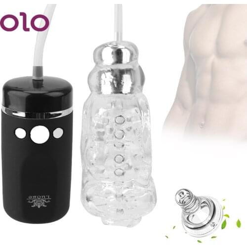 OLO Sex Toy For Men Strong Suck Sex Product Adult Products Oral Sex Machine Electric Blowjob Vibrating Male Masturbator Cup