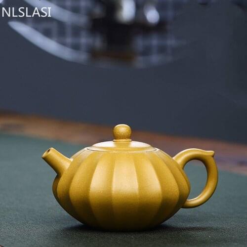 WSHYUFEI Beauty authentic Yixing teapot handmade Raw ore teapot purple clay kettle Chinese custom tea set gifts 230ml