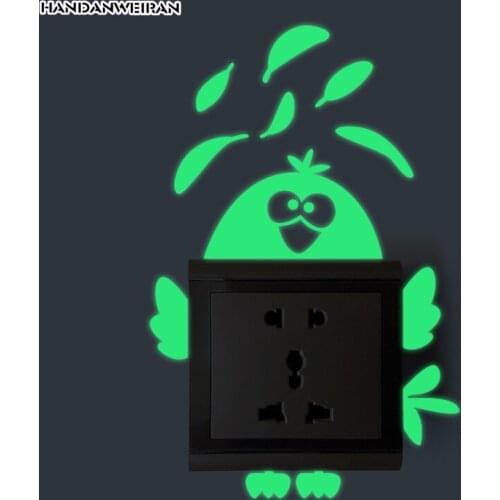 Chicken feather switch affixed to childrens room decorative switch affixed to cartoon home decoration stickers