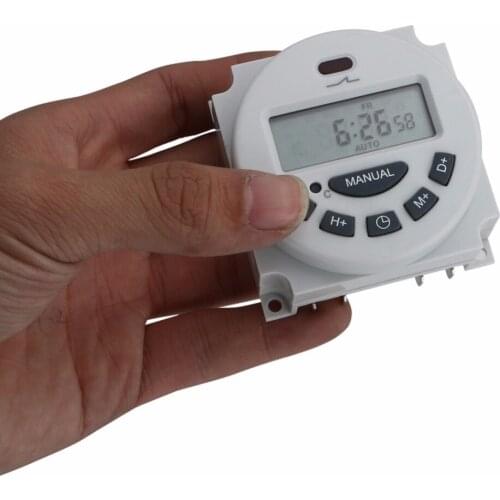 High Quality AC12V/AC110V/AC220V Microcomputer LCD Digital Programmable Electronic Relay Switch Time Timer white