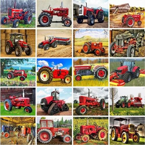 Full Square/Round Drill Diamond Painting Farm Tractor 5D DIY Diamond Embroidery Sale Picture of Rhinestone Mosaic Home Decor