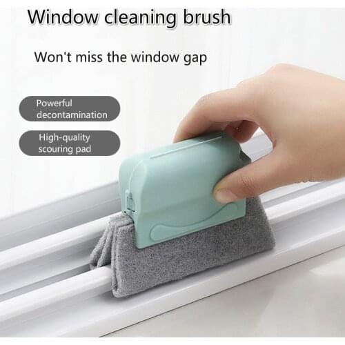 Wonderlife Portable Home Cleaning Window Sill Window Slot Gap Cleaning Brush Groove Small Brush Squeegee Flooring Tools