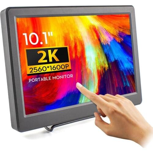 Elecrow Portable Monitor 10.1 Inch 2K Touchscreen Monitor 2560*1600P Capacity Touch Screen IPS Display for Laptop Game Devices