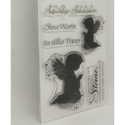 German stamp Clear Stamp for Scrapbooking Transparent Silicone Rubber DIY Photo Album Decor 0305