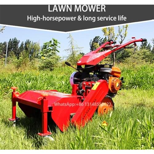 Hand-push self-propelled garden lawn mower, high-power weeder grass cutter gasoline and diesel wasteland reclamation machine