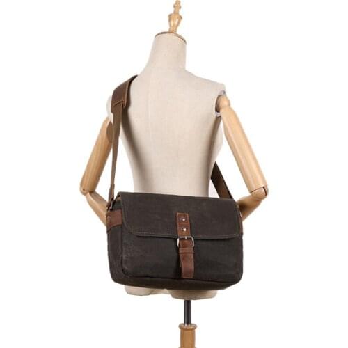 Outdoor Camera Bag Digital SLR Professional Waterproof Oil Wax Canvas Camera Micro Shoulder Bag