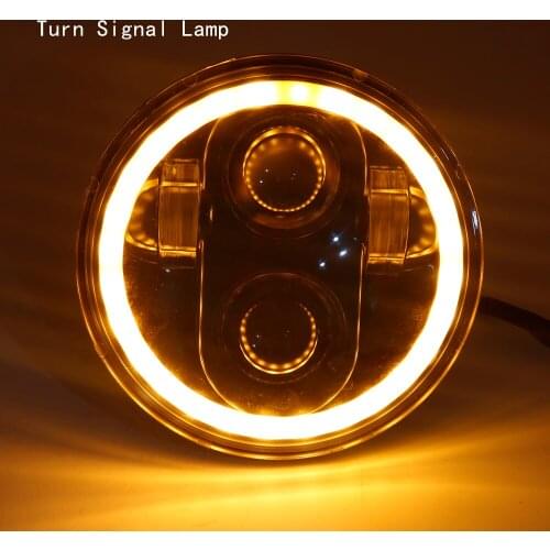 5 3/4" led motorcycle headlight halo angel eyes for Night Rod Iron 883 Dyna Sportster 1200 Indian Scout Triumph