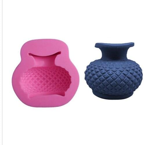 Flower Vase 3D Candle mold silicone mold Resin Clay Candle Molds Cupcake Fondant Decorating Candy Soap Mold