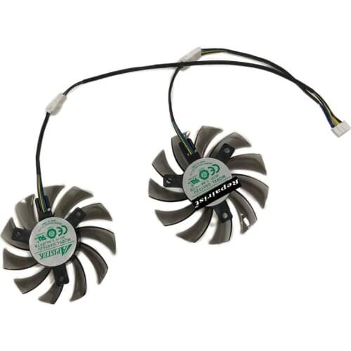 2pcs/Set 75mm APISTEK GA81S2U DC 12V 0.38A 4Pin GTX 660 Cooler Fan For ZOTAC GTX660-2GD5 Graphics Card As Replacement