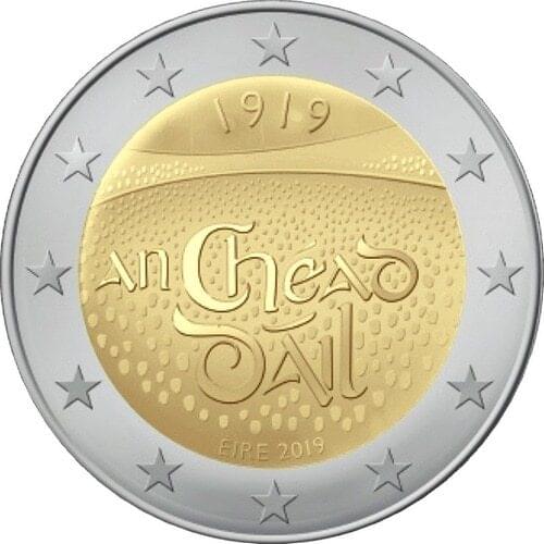Ireland 2019 Dell Arianeireland Declaration Independence 2 Euro Real Original Coins True Euro Collection Commemorative Coin Unc