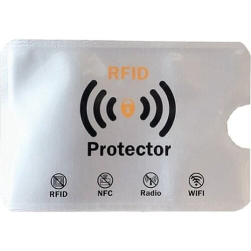 5PCS Safety Anti Theft Reader RFID Credit Card Protector Blocking Sleeve Skin Case Aluminium Bank Card cover Sleeve Wallet