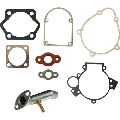 1*Gasket Kit&1*Intake Manifold Carburetor For 49cc 66cc 80cc 2 Stroke Motorized Bike