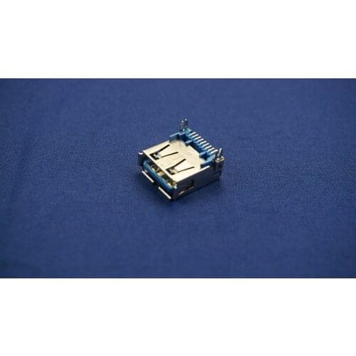 1000pcs USB 3.0 Connector A Type Female A/F receptacle right angle SMT PCB blue insulator