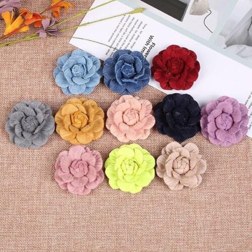 11Pcs Flower Patch Flower Applique Fabric Patches for Dress Hair Clothes Ornament Craft Supplie Diy Craft Materials
