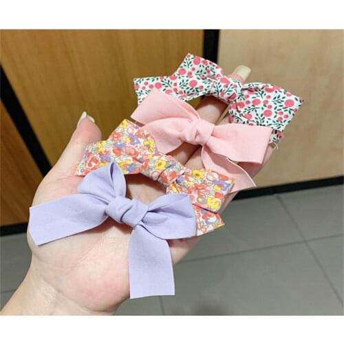 2Pcs Small Ties, New Childrens Bow-Knot Hairpins, Girls, Princesses, Cute Korean Hairpins, Female Hair Accessories Clips