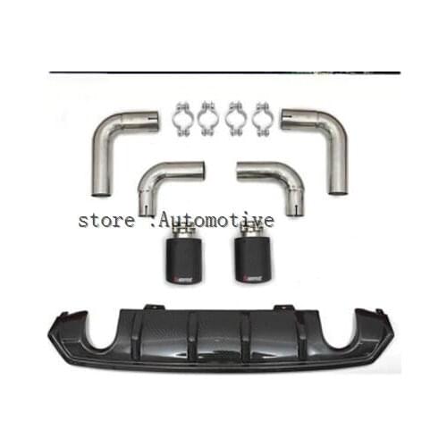 2016 2017 2018 Sport Style Car Rear Bumper Diffuser Spoiler Upgrade Replacement Exhaust Pipe For HONDA CIVIC Sedan 10th Gen