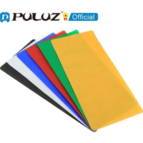 6 PCS PULUZ Collapsible Photography Studio Light Box Background 6 Colors Backdrops Size: 80cm x 40cm for Mini Studio Photo Box