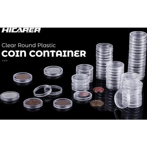 Acrylic High Definition Plastic box 21.5mm Direct Fit Holders 100 pcs/lot