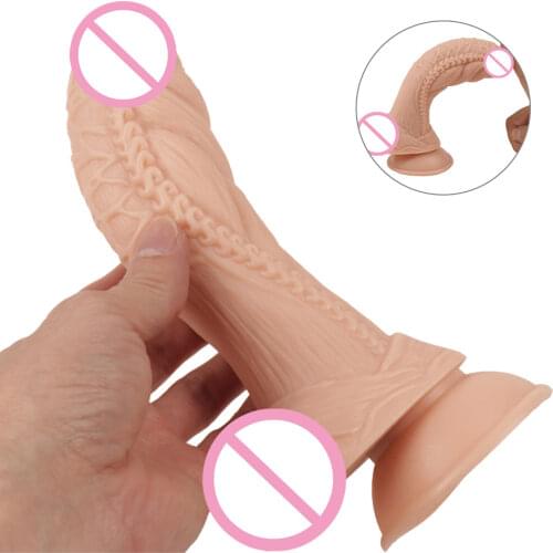 Safety Material Dildo Soft Butt Plug Anal Plug with Strong Suction Cup G-spot Vagina Stimulator Prostate Massager Adult Products