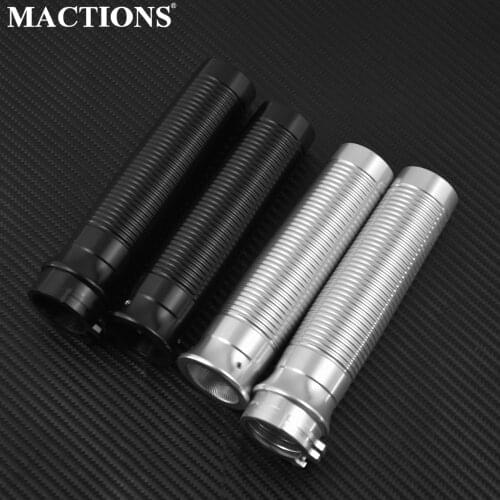 Black Silvery 1" 25mm Hand Grips For Harley Sportster 883 1200 XL Forty-Eight Softail Fatboy Dyna handle bar For Harley Touring