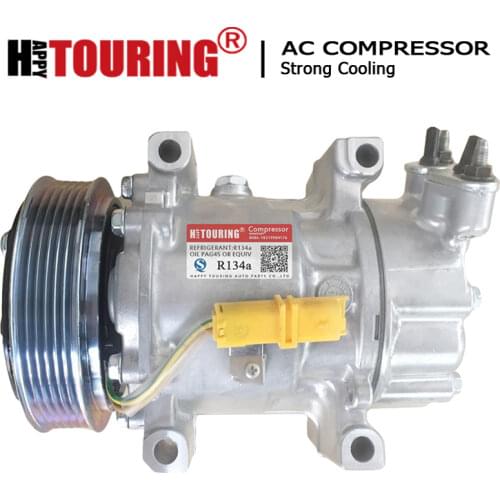 For peugeot 206 compressor SANDEN SD6V12 6453JL 6453LN 6453JP 6453KS 9646273880 for PEUGEOT 206 307 CITROEN Berlingo Xsara C2 C3